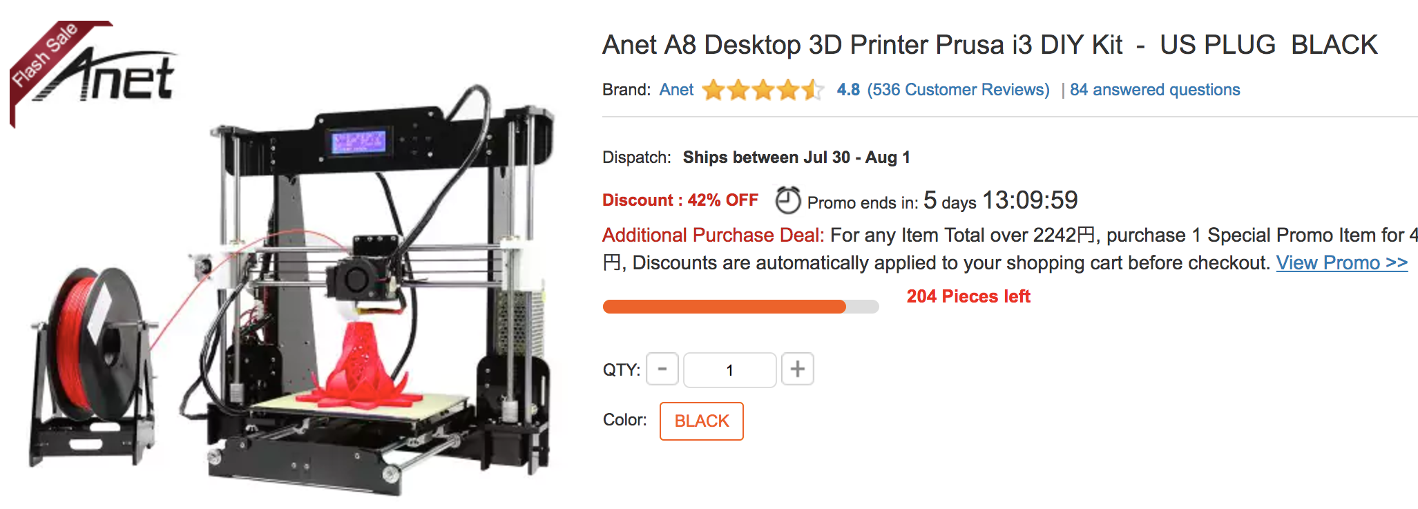 Gearbest Anet A8 3D Printer